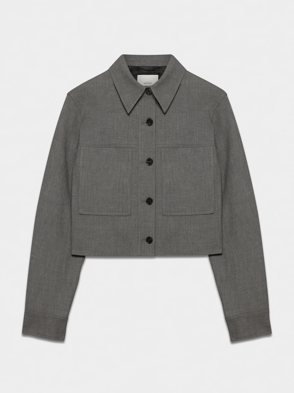 Aritzia Women’s Cropped Button-Front Jacket - Gray